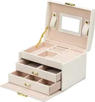 OKWISH Schmuckkoffer Schmuckkasten Schmuck Schmuckbox mit Spiegel