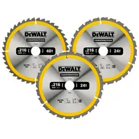 DeWALT sada kotoučových pil DT1962-QZ 216 x 30 mm 3-dílná kotoučová pila odolná proti hřebíkům