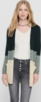 ONLY Lange Strickjacke mit Taschen Knitted Cardigan Langarm Basic ONLQUEEN Größe: 42