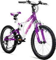 Bergsteiger Montreal 20 Zoll Kinderfahrrad, geeignet für 6, 7, 8, 9 Jahre, Shimano 6 Gang-Schaltung, Mountainbike mit Vollfederung, Jungen-Fahrrad, Mädchen-Fahrrad