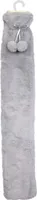 Wärmflasche - schmal - grau mit Bommeln - ca. 1,7 L