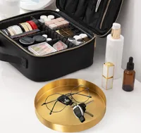 Serviertablett, Goldenes Edelstahltablett, dekoratives rundes Serviertablett, goldener dekorativer Teller