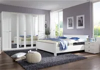 Schlafzimmer Set 4-teilig CROPANI-43 mit Bett 160x200 in weiß