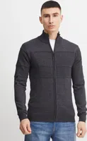 11 Project PRYannik Herren Strickjacke Cardigan Feinstrick mit Stehkragen und Reißverschluss