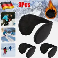 3x Ohrwärmer Fleece Uni Winter Ohrwärmer Ohrenschützer Earmuff Ohrenklappen Schwarz