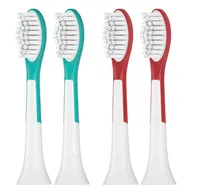 BMK Kinderzahnbürsten für Philips (ab 7 Jahre), 4 Stück - kompatibel mit Philips Sonicare For Kids HX6044