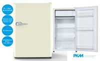 PKM Retro Kühlschrank 91 Liter Creme freistehend kompakt 45 cm breit
