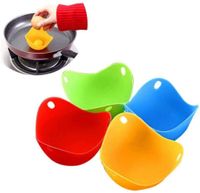 4 Stück Silikon-Ei-Pochierer, BPA-frei Lebensmittel-Grade Material Eier-Pochier-Tassen, Perfekt pochierte Eier Machen, Pochierte-Eier-Macher-Set