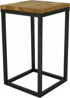 HMP Blumenständer  Blumenbeet schwarz  LOFT 40 CM 100% metall 100 % Eichenholz