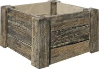 Beton Hochbeet Cube Antik dunkel braun mit vormontiertem Gewinde 120 cm x 120 cm x 69 cm
