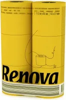 24 Rollen gelbes Toilettenpapier von Renova im Folienpack - Gelb