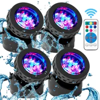 Teichbeleuchtung Gartenstrahler Unterwasserstrahler Teichlichter Unterwasserleuchten mit Timer Landschaftslampe für AquariumSchwimmbad Fisch Tank Brunnen