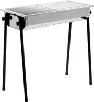 HENDI Holzkohlengrill Patio Edelstahl       770x380x760 mm