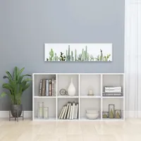 vidaXL Bücherregal/Sideboard Hochglanz-Weiß 66×30×130 cm Holzwerkstoff
