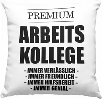 Trendation - Lieblingskollege Premium Kollege Lustige Deko-Kissen mit Füllung 40x40 für Kollege zum Geburtstag als Geschenk mit Sprüchen (Rosa)