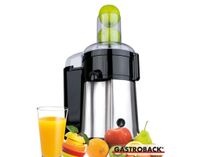 Gastroback Entsafter Vital Juicer Pro 700 W Edelstahlsieb transparente Saftbox