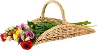 Rivanto® Blumen- und Kräuterpflückkorb aus Weidenzweigen, L52 x B23,5 x H27 cm, zum Blumenpflücken