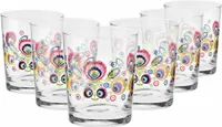 KROSNO Folk Bunt Wassergläser, 6er-Set, 250 ml
