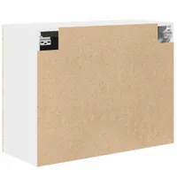 vidaXL Wisząca szklana szafka dąb sonoma 80x31x60 cm materiał drewnopochodny