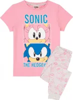 Sonic The Hedgehog - Schlafanzug für Mädchen NS5764 (140) (Pink/Grau)