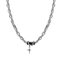 INF Halskette mit Totenkopf aus Titanstahl