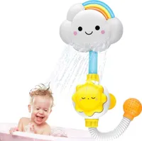 Badewannen Spielzeug Bad Spray Wasser-Dusche Spielzeug-Baby-Badewanne Spielzeug SchöNe Wolke Regenbogen-Wasser Squirt-Dusche-Hahn-Spielzeug FüR Kleinkinder Kinder