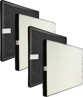 vhbw 4-teiliges Filter-Set kompatibel mit Philips AC1214, AC1215, AC1217, AC1217i, AC2729, AC1214/10 Luftreiniger - HEPA-Filter, Aktivkohlefilter