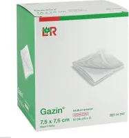Gazin Kompressen Wundauflagen steril 7,5 x 7,5 cm 8-fach 25 x 2 Stück