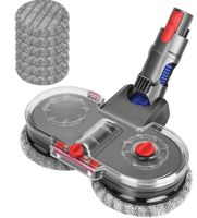 Elektrischer Wischaufsatz für Dyson V11 V10 V8 V7 V15 Staubsauger Wischmopp Aufsatz Set, mit 6 Mopppads und Abnehmbarer Wassertank