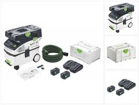 Festool CTLC MIDI I-Basic Akku Absaugmobil 36 V ( 2x 18 V ) Staubkl. L + 2x Akku 5,0 Ah + Ladegerät + Systainer