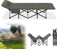 XMTECH Skladacia kempingová posteľ XXL pre dospelých - 185 x 75 x 40 cm, nosnosť do 250 kg, tkanina 2400D Oxford, s bočným vreckom a taškou na prenášanie - ideálna na kempovanie, záhradu, do kancelárie alebo ako posteľ pre hostí