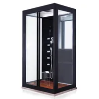 HOME DELUXE - Dampfdusche BLACK LUXORY XL - 120x90x220cm inkl. Zubehör, Touchpanel & Beleuchtung I Dampfbad, Dampfsauna, Duschtempel