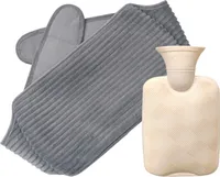 Wärmflasche 1000mL,Wärmflaschengürtel 2 in 1, zur Schmerzlinderung für Nacken Schulter Rücken Taille Regelschmerzen(dunkelgrau)
