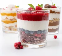 Dessertgläser 12-teiliges Set aus Glas, große Gläser für Nachtisch, perfekt für Tiramisu, Panna Cotta, Pudding, Joghurt-Müsli und Schichtdesse