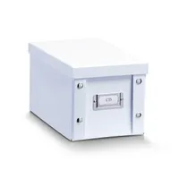 ZELLER PRESENT Aufbewahrungsbox CD-Box Pappe 16,5x28x15cm weiß