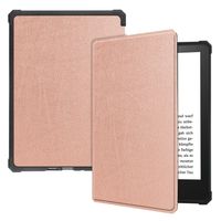 Case2go - Hülle kompatibel mit Amazon Kindle Paperwhite - Kunstleder klapphülle - Mit AutoWake-Funktion - Roségold