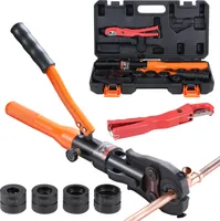 Hydraulický lisovací nástroj VEVOR na medené rúrkové spoje, lisovacie kliešte s rýchlovýmennými čeľusťami TH16, TH20, TH26, TH32, 360° otočná lisovacia súprava na T-spoje v stiesnených priestoroch