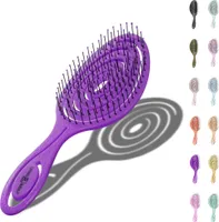 Chiara Ambra Spiral Haarbürste ohne Ziepen - Bürste Haare - Entwirrbürste für trockenes und nasses Haar - Detangler Bürste - Extensions Bürste - Hair