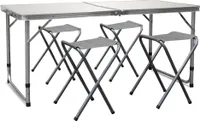 Aga Kempingový skladací set Biely