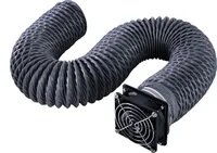 Creality Rauchabsaugset mit hocheffizientem 4000-U/min-Luefter und 2000-mm-Abluftschlauchlaenge, geeignet fuer Ender Plus-Lasergravierergehaeuse und andere 3D-Druckergehaeuse