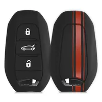 kwmobile Autoschlüssel Hülle kompatibel mit Renault 4-Tasten Smartkey  Autoschlüssel (nur Keyless Go) - Kunstleder Schutzhülle Schlüsselhülle Cover