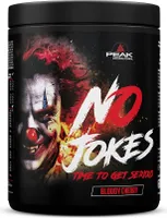 No Jokes - 600g : Bloody Cherry I Pulver I Pre Workout Booster I Wachheit I Fokus I Pump I Ausdauer I Ashwagandha KSM-66 ® I Koffein I L- Arginin HCl I L-Citrullin Malat I Guarana I Piperin I Vitamin B6 I Stimulanzien I vegan I glutenfrei