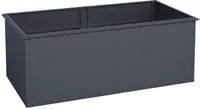 Hochbeet Design Gemüsebeet Pflanzbeet 200x100x77 cm mit Schneckenkante Anthrazit
