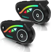 2-Pack V8 Motorrad Intercom Headset Bluetooth 5.2 Motorrad-Kopfhörer Gegensprechanlage 2 Personen 1000m Motorradhelm Interphone