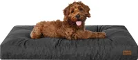 Hundebett, rechteckige Form, Haustiermatratze, Katzenbett, Hundekissen, Korb, Hundesofa, Liegeplatz, Gesteppt, Kissen, für mittelgroße Hunde, Schwarz