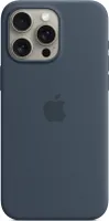 Apple iPhone 15 Pro Max Silikon Case mit MagSafe Sturmblau iPhone 15 Pro Max