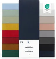 Blumtal Basics Mikrofaser Spannbettlaken 90x200cm - Bettlaken,  , bis 25cm Matratzenhöhe, Dark Ocean Blue - Blau