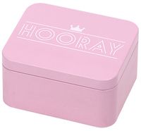 BIRKMANN Geschenkbox mit Spruch, rosa, 12 x 10 cm, H 6 cm, aus robustem Weißblech, 438118