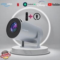 Mini Smart Beamer Silber 4K Full HD 1080P: 180° Drehbarer Tragbarer Videoprojektor mit Android 11.0, 2.4/5G WiFi, Bluetooth 5.0 - Optimal für Handys