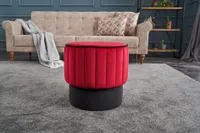 Hanah Home, Rose- BLC1643, červená, klasické vankúše na sedenie, 100 % polyester a zamat